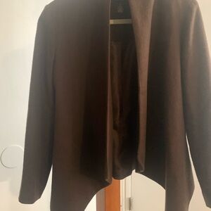 Brown Open Front Cardigan